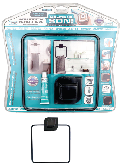 KINETEX 5 K-2 SİYAH LÜKS KARE HAVLULUK VKM KTX-2919