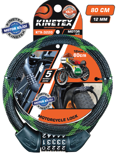 KINETEX 5-K4 KADEMELİ ŞİFRELİ MOTOR KİLİDİ KTX-3220