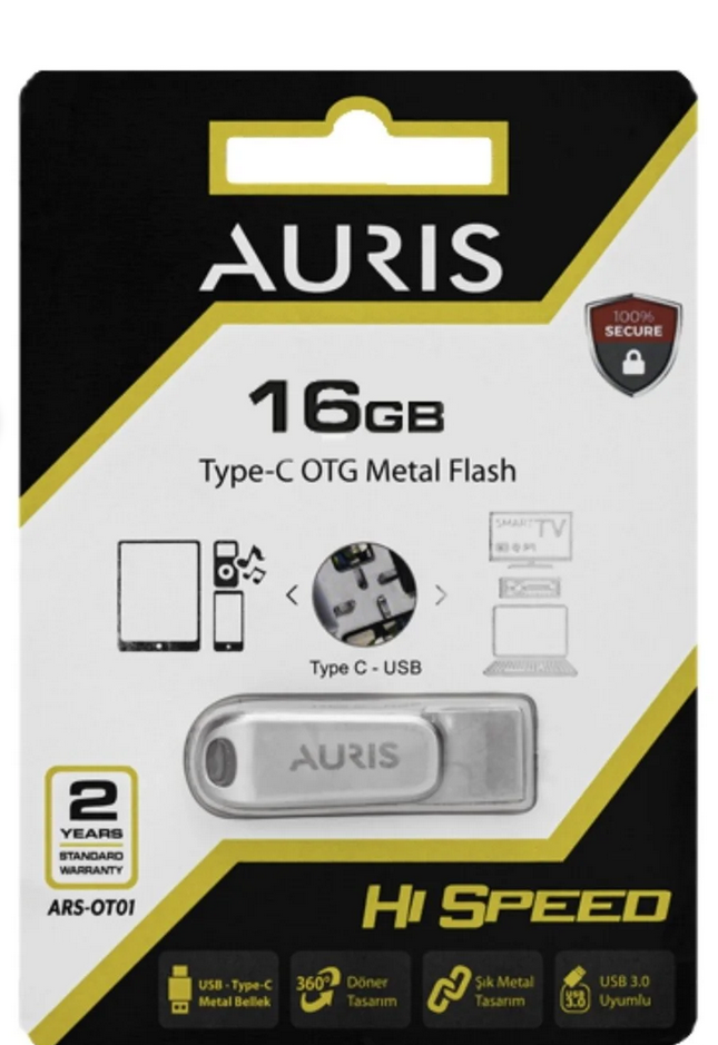 AURIS 16GB TYPE-C METAL FLASH BELLEK