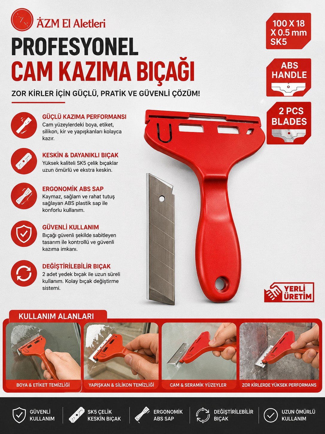 AZM CAM KAZIMA BIÇAĞI BÜYÜK