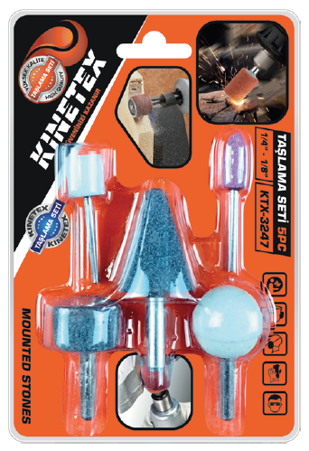 KINETEX B-4 VIZ VIZ TAŞLAMA SETİ 5 PCS KTX-3247