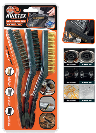 KINETEX FIRÇALAMA SETİ LARGE 3 PCS KTX-3246