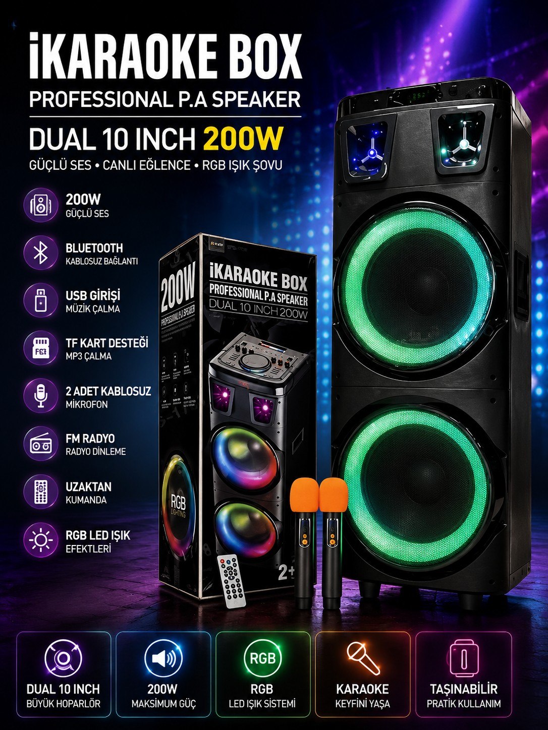 BRODU KARAOKE BOX BT SPEAKER BTS-1708