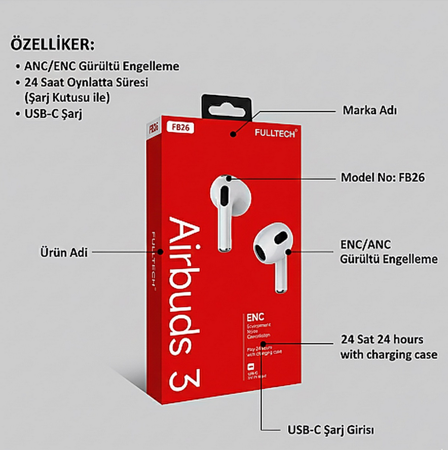 FB26 AİRBUDS 3 BT KULAKLIK