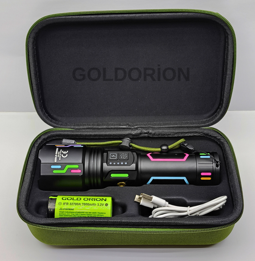 GOLD ORION OR-G650 2KM MENZİL ÇOK GÜÇLÜ FENER