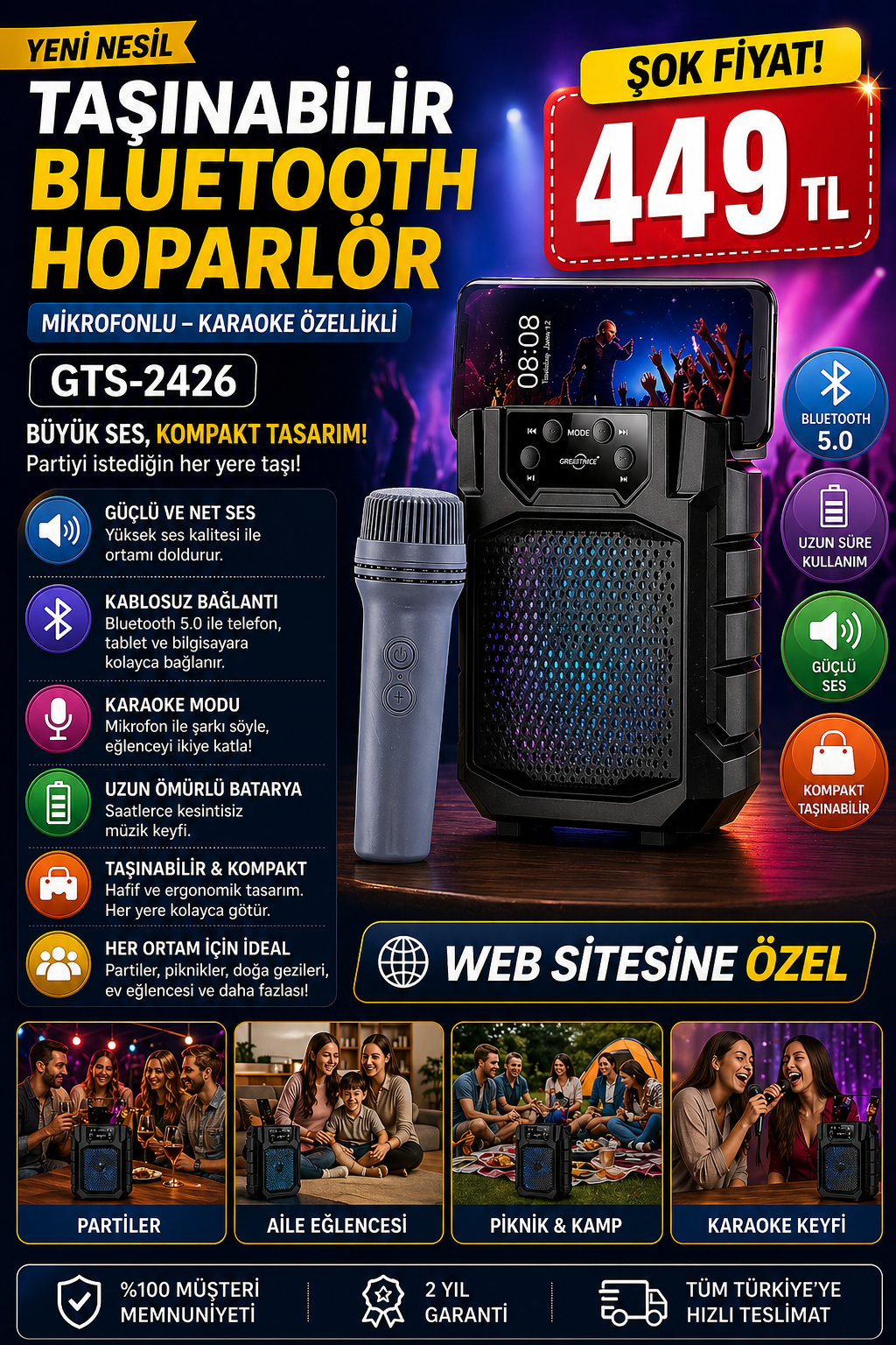 GREATNICE GTS-2426 WIRELESS SPEAKER