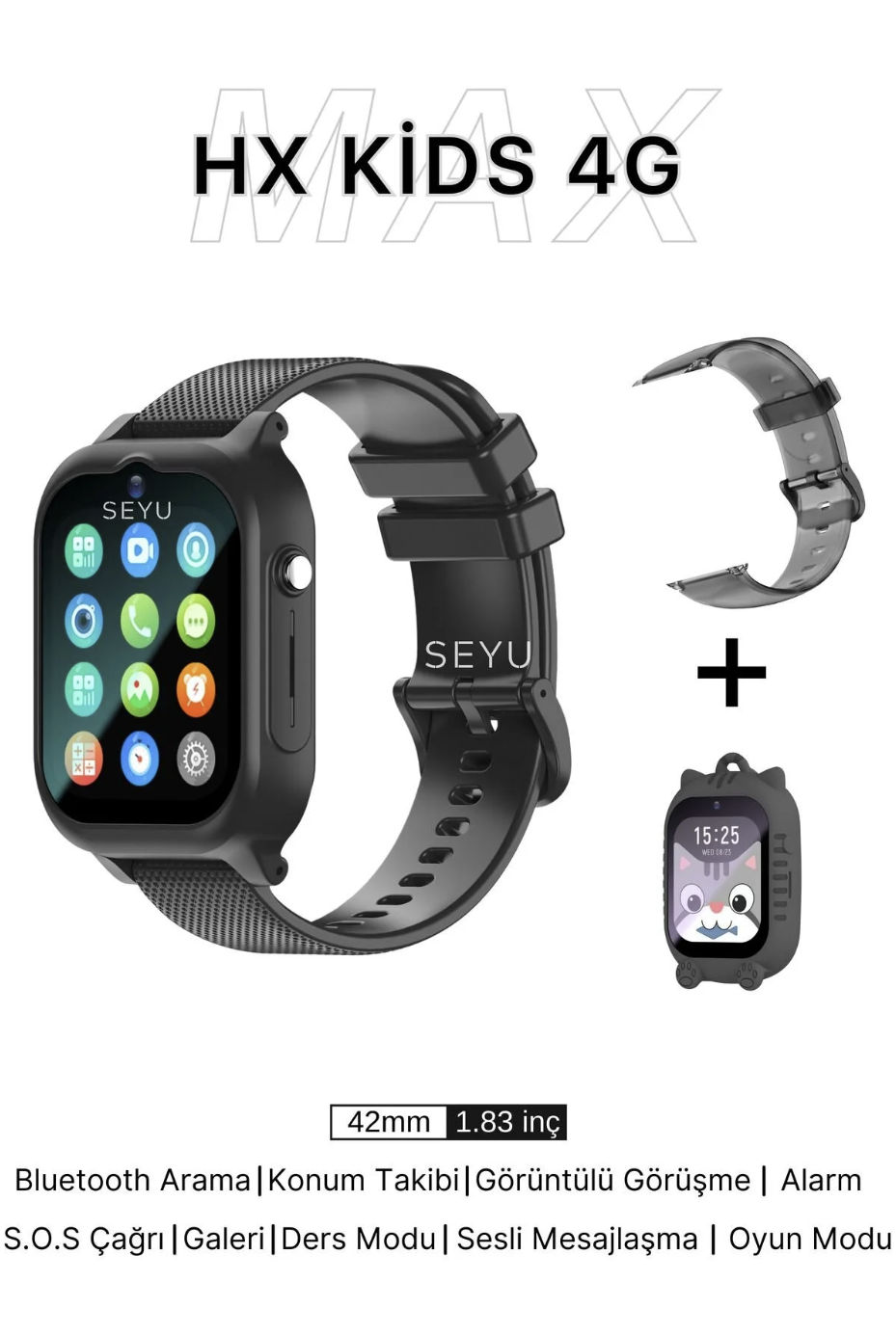 HARVOX 4G MAX 3KORDONLU ÇOCUK SAAT HX KİDS 4G-MAX