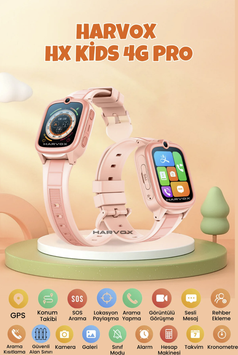 HARVOX 4G PRO ÇOCUK SAAT HX KİDS 4G-PRO