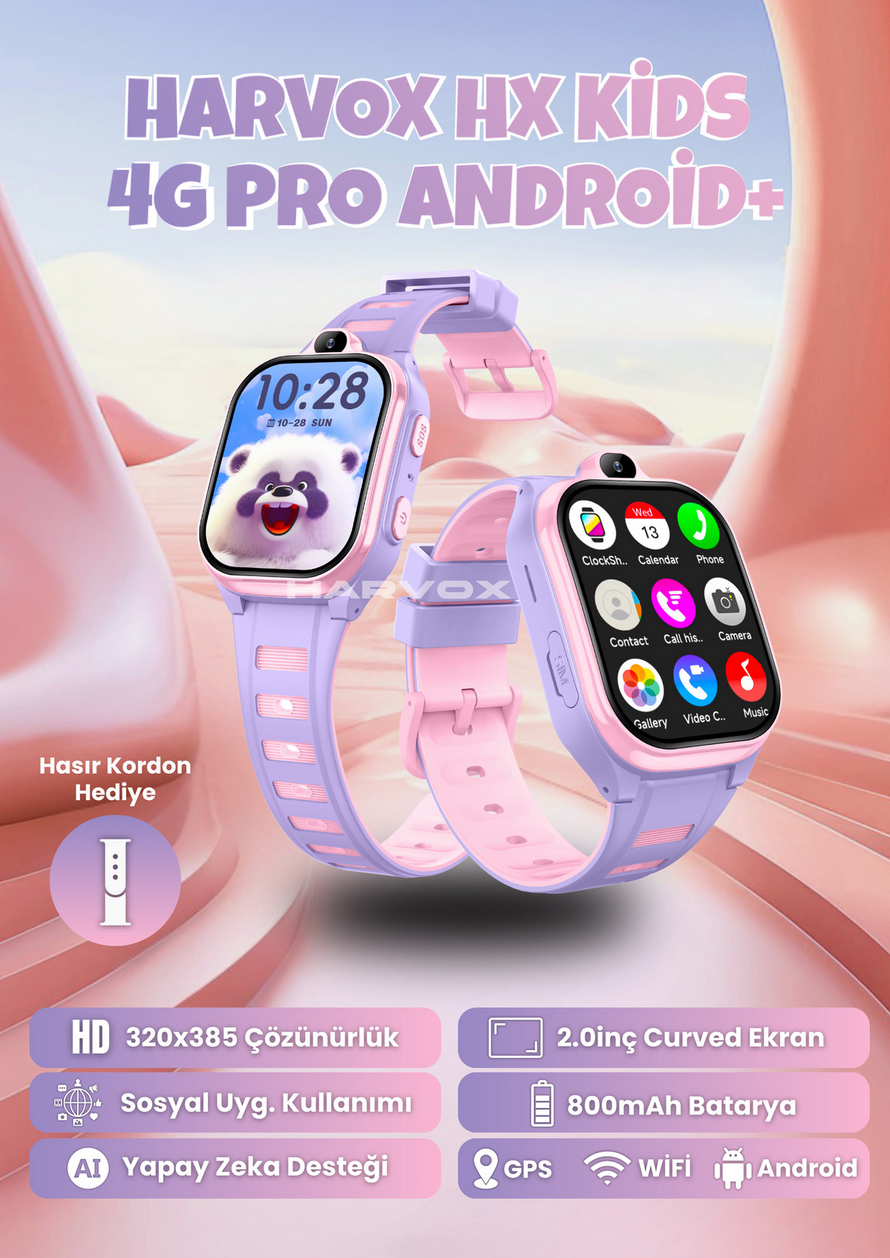 HARVOX ANDROİD ÇOCUK SAAT 4G PRO+ HX 4G PRO ANDROİD+