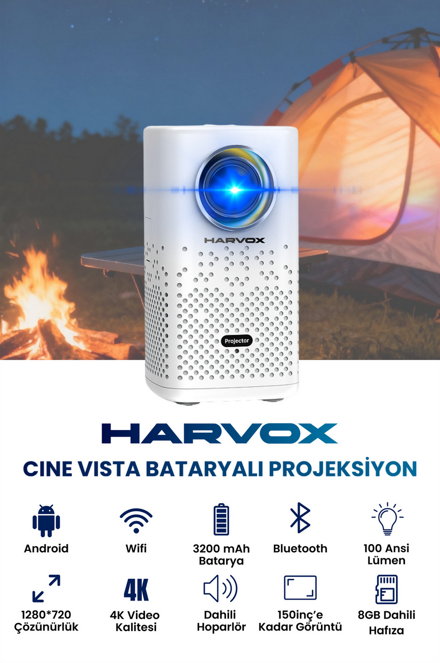 HARVOX CİNE VİSTA BATARYALI PROJEKSİYON
