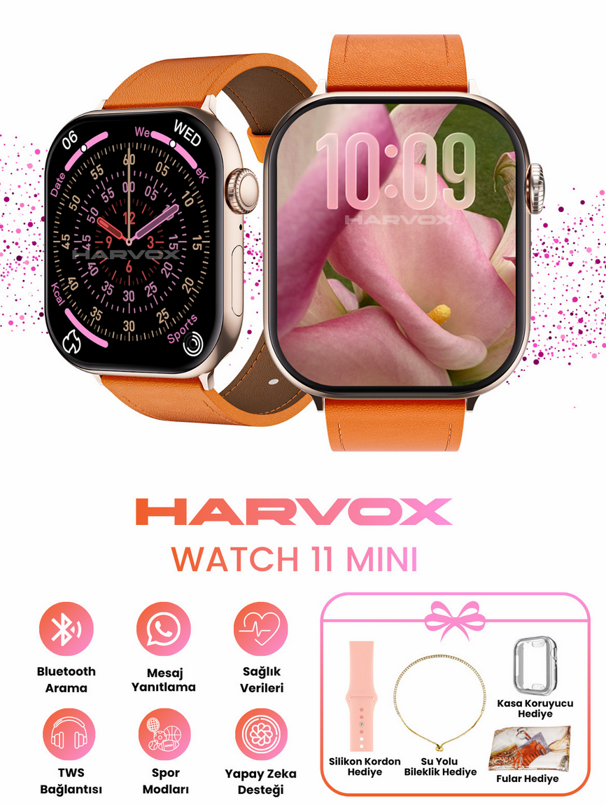 HARVOX MİNİ SET 11 MİNİ FULARLI WATCH 11 MİNİ AKILLI SAAT