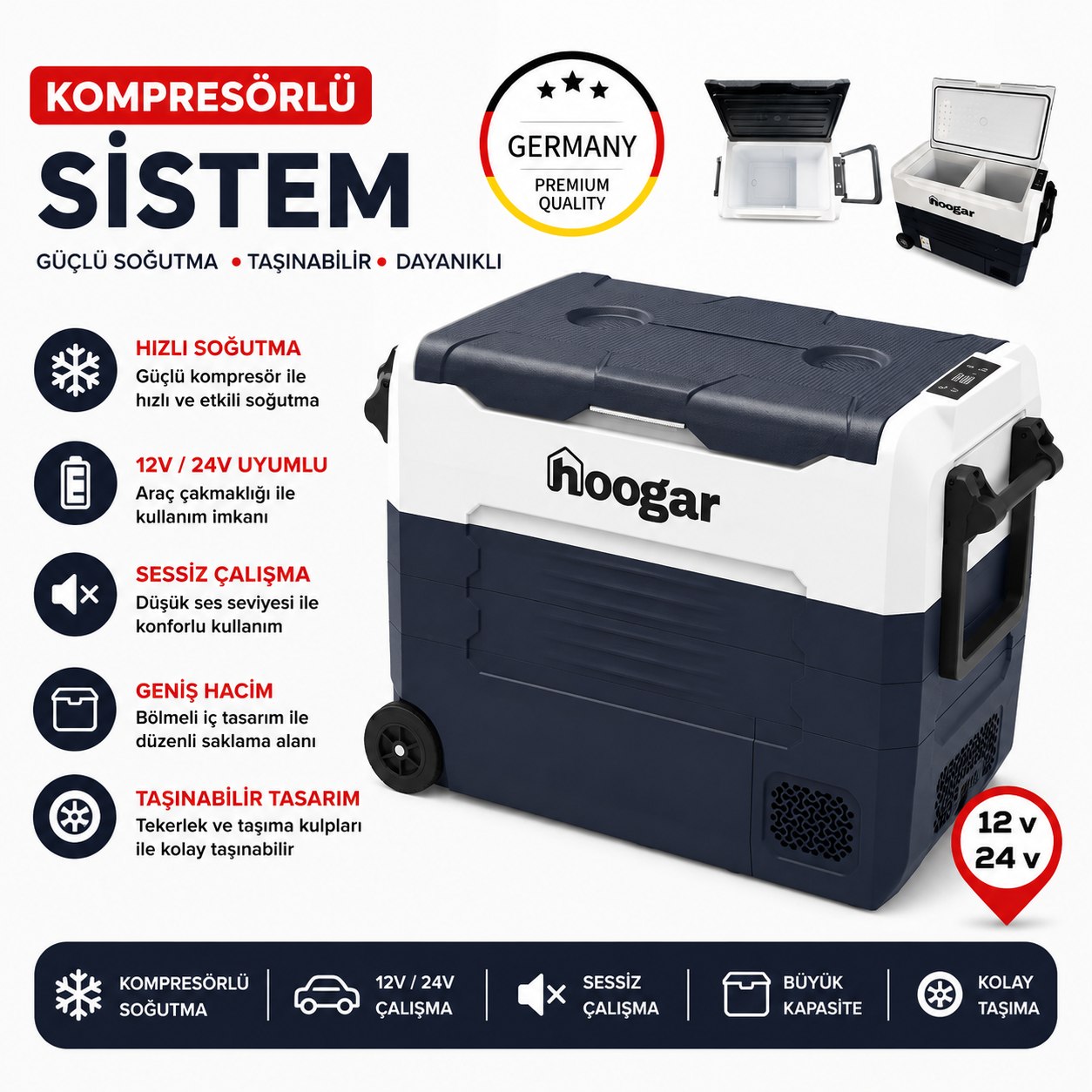 HOOGAR ARAÇ BUZDOLABI EA-55 47 LİTRE