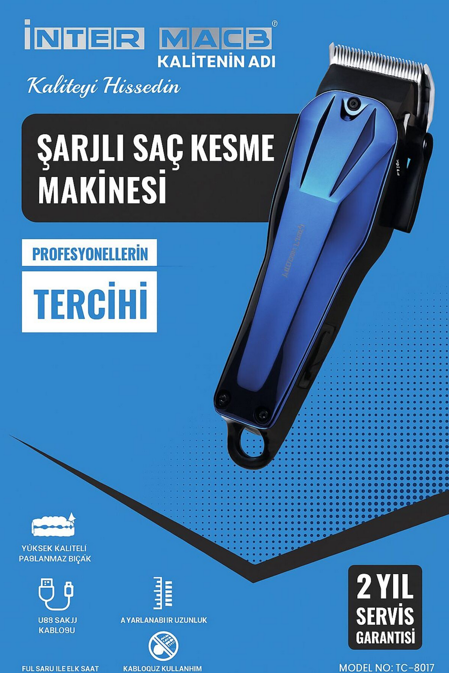 İNTER MAC3 PROFESYONEL TRAŞ MAKİNASI TC-8017