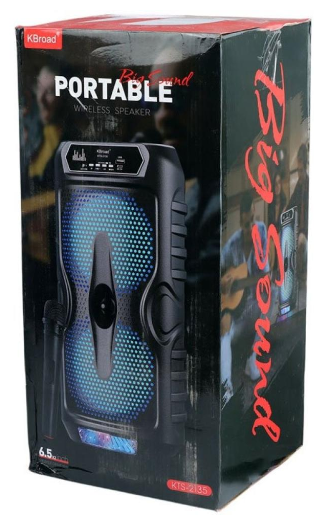 KBROAD PORTABLE BIG SOUND BLUETOOTH HOPARLÖR 6.5 KTS-2135