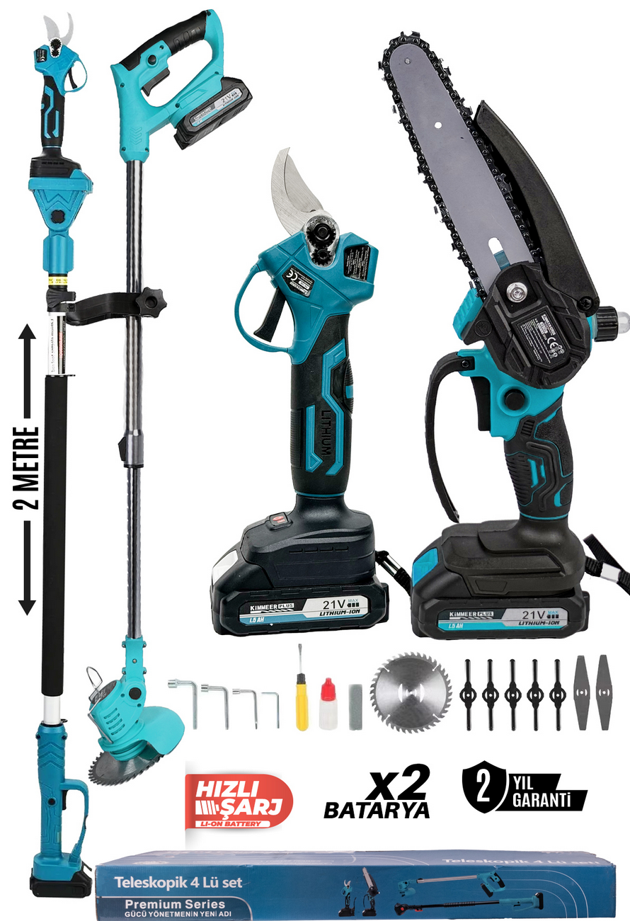 KİMMEER PLUS TELESKOPİK 4 LÜ SET MAVİ
