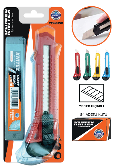 KINETEX MAKET BIÇAĞI ECO YEDEKLİ(10) KTX-2356