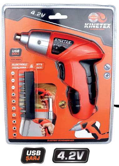 KINETEX ELEKTRİKLİ VİDALAMA 4.2 WAT KTX-3464
