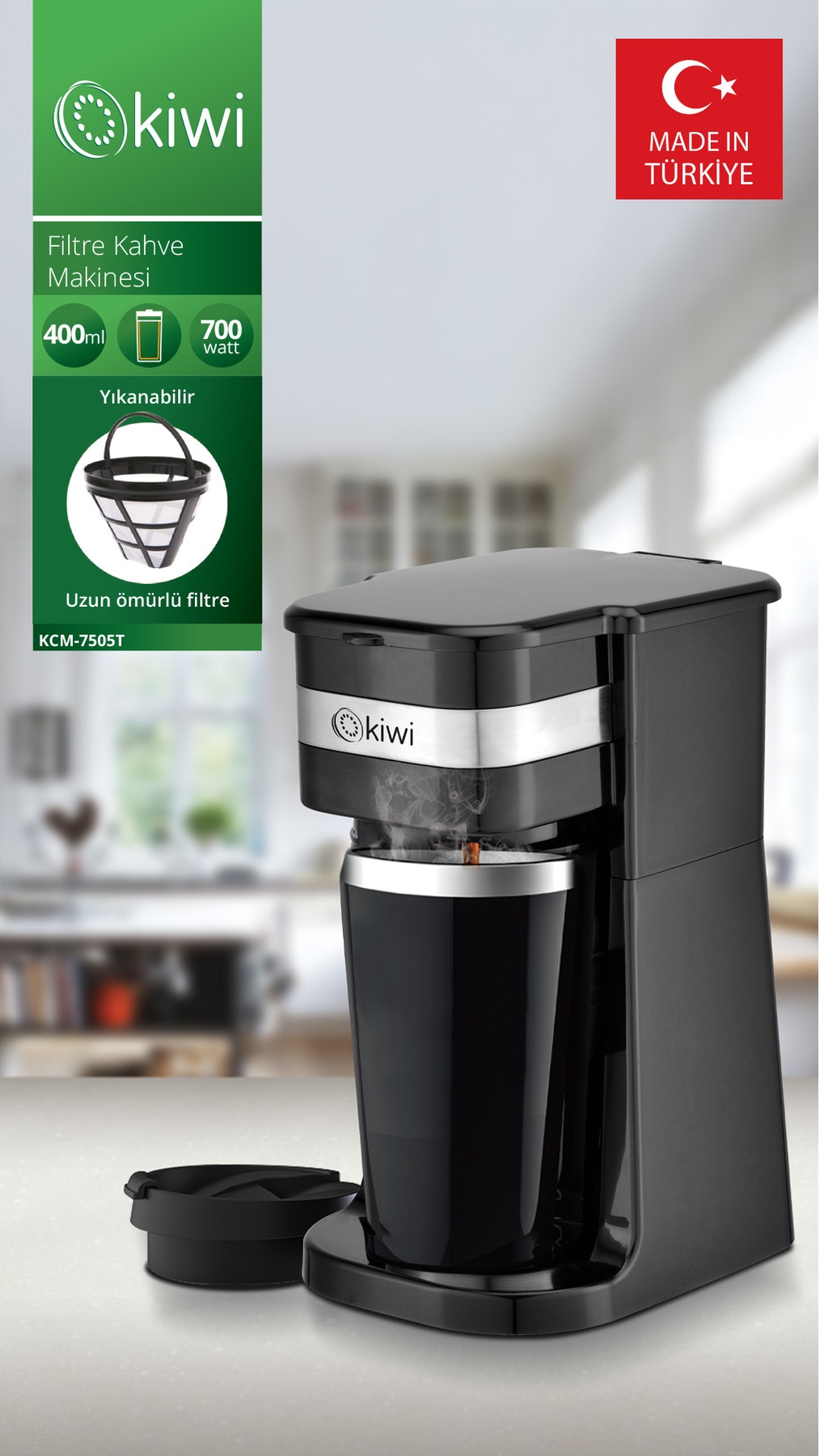 KİWİ FİLTRE KAHVE MAKİNESİ KCM-7505T