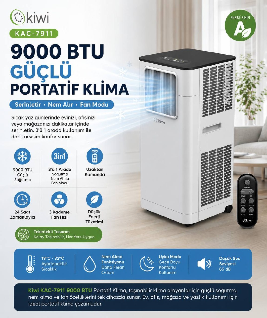 KİWİ KAC-7911 KLİMA SOĞUTUCU