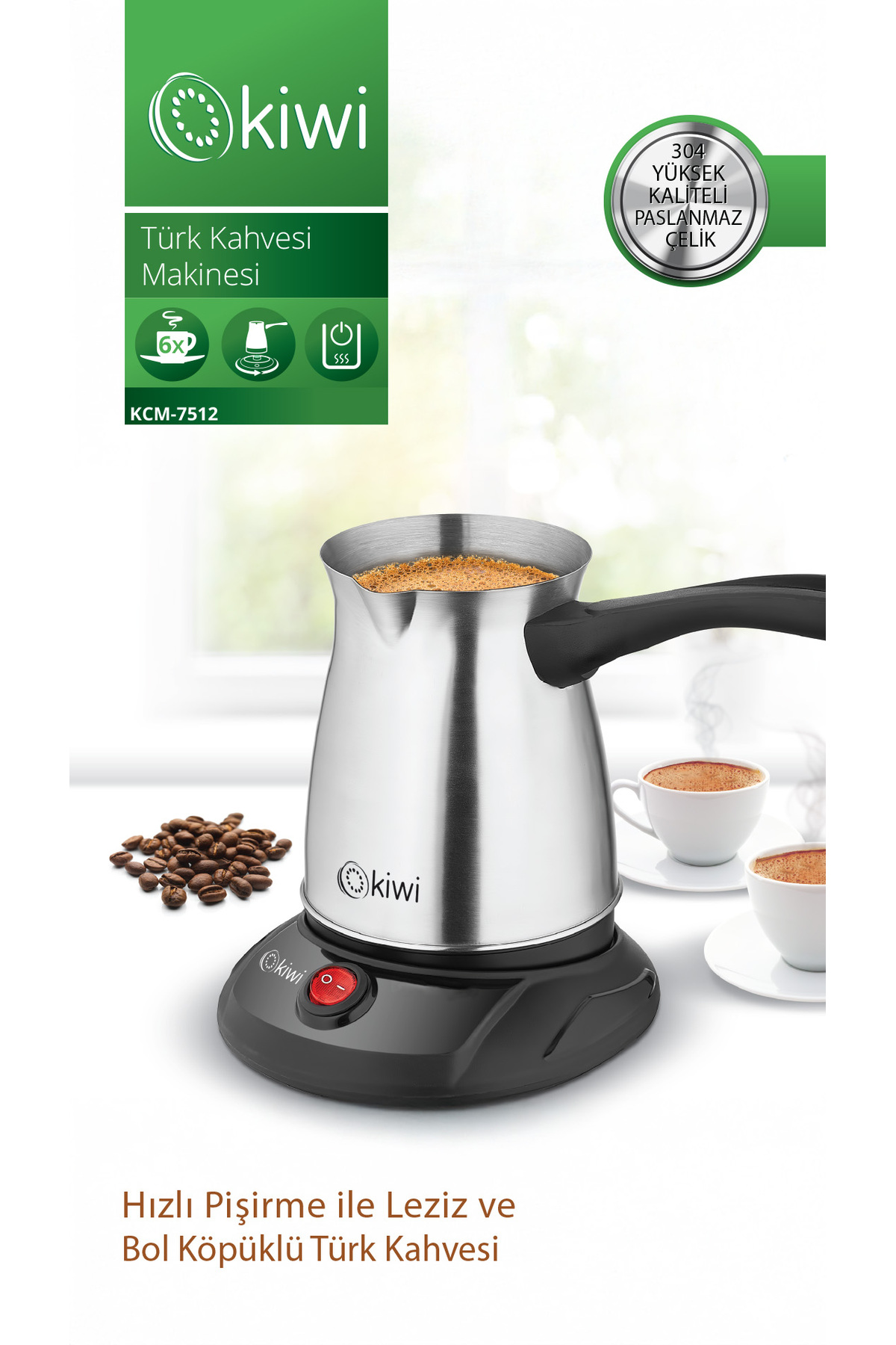 KİWİ KCM-7512 TÜRK KAHVESİ MAKİNASI
