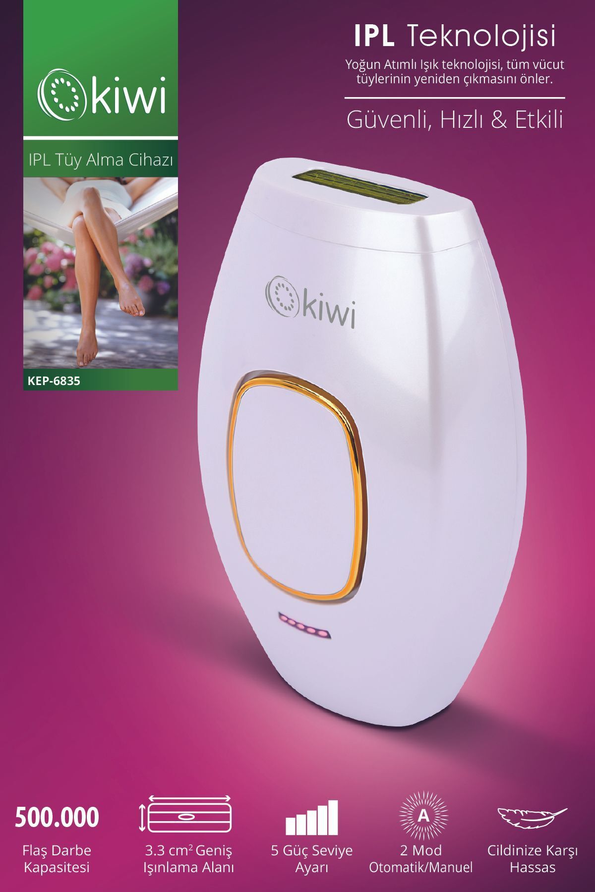 KİWİ KEP-6835 TÜY ALMA CİHAZI