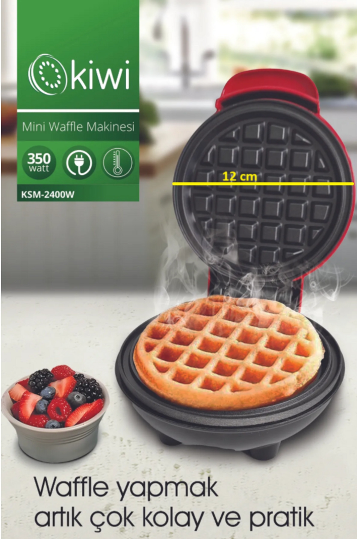 KİWİ KSM-2400W WAFFLE MAKİNESİ