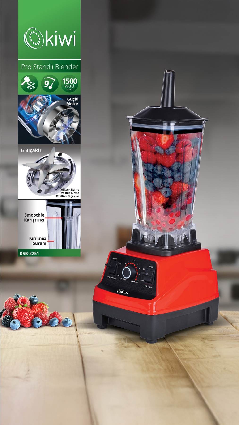 KİWİ STAND BLENDER KSB-2251