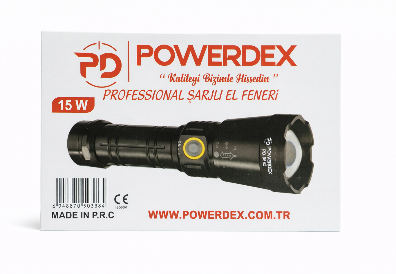 POWERDEX PROFESYONEL ŞARJLI FENER 15W PD-6682