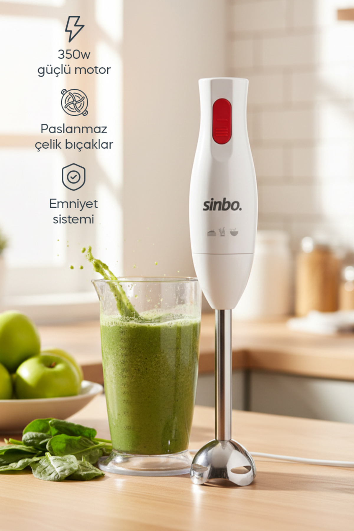 SİNBO SHB-3102 EL BLENDER ÇELİK UÇLU