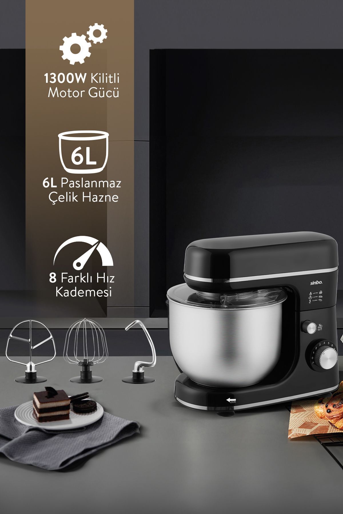 SİNBO SMX-2769 STANDLI MİKSER & BLENDER SETİ