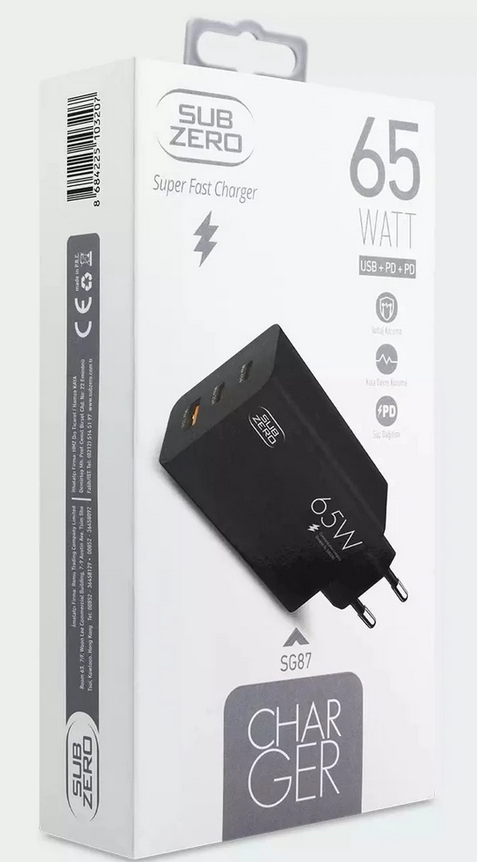 SUBZERO TURBO CHARGER 65W SG87