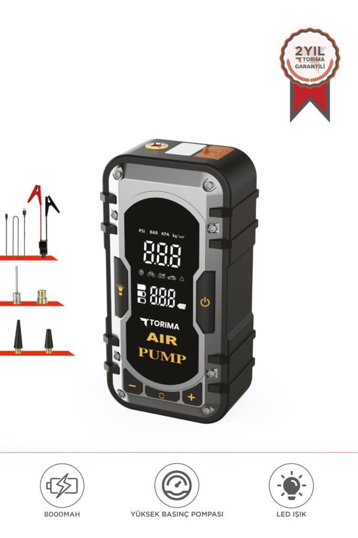 TORİMA APS-02 AKÜ TAKVİYE CAR AIR PUMP & JUMP STARTER