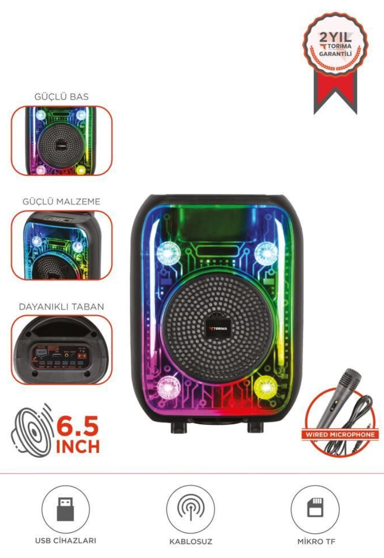 TORIMA D66 BLACK WIRELESS SPEAKER