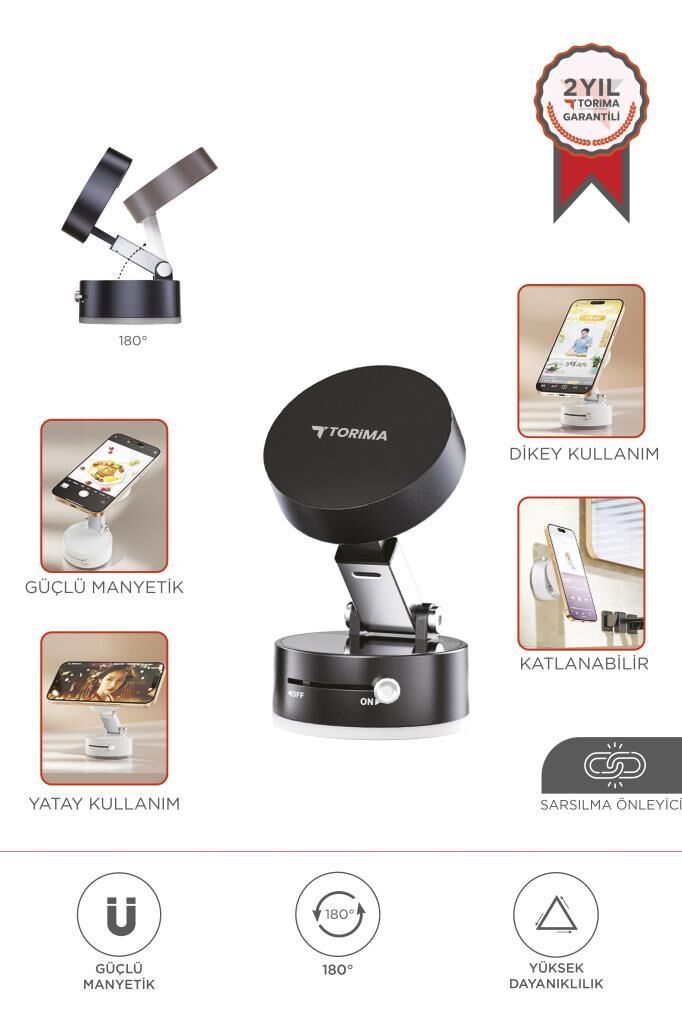 TORIMA JX-054 BLACK MAGNETIC PLASTIC PHONE HOLDER