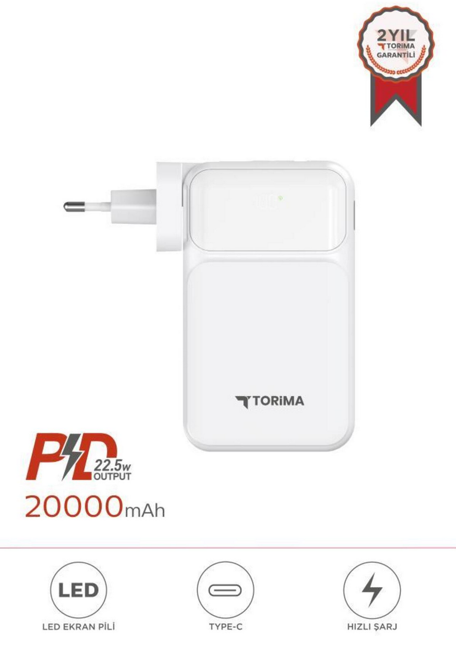TORİMA TRM-1027 WHITE 20000 MAH POWERBANK