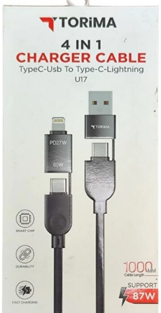 TORIMA U24 BLACK 4 IN 1CABLE